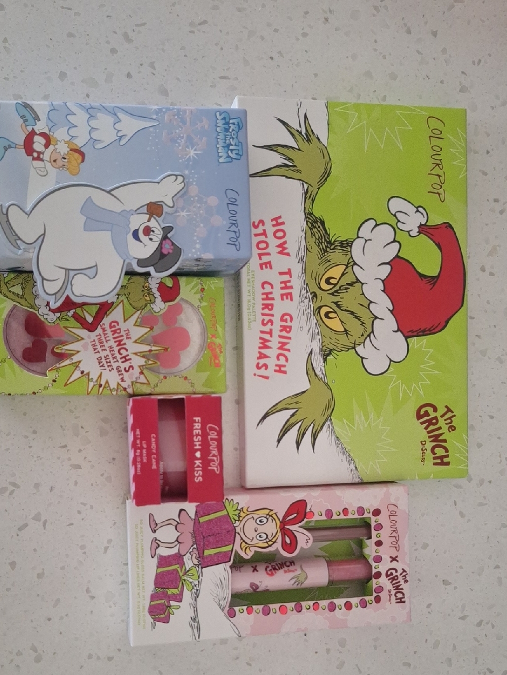 ColourPop Holiday Makeup Collection with Grinch and Frosty